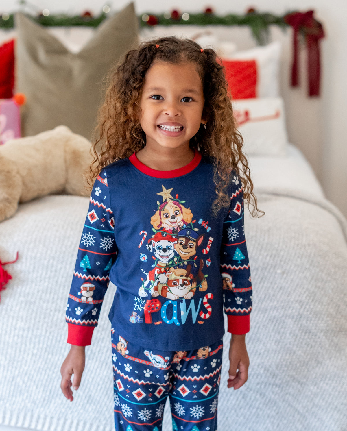 PatPat PAW Patrol Matching Family Christmas Pajamas Fair Isle Navy