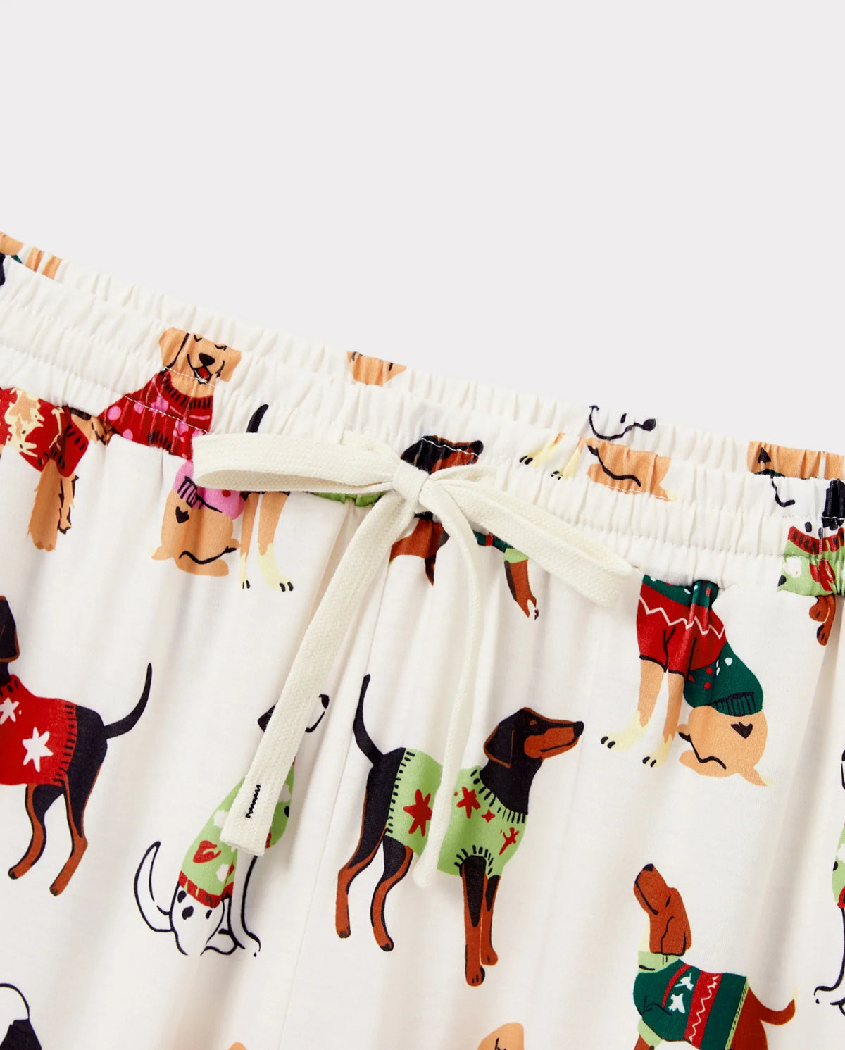 PatPat Family Matching Christmas Pajamas Festive Dog Print Cream