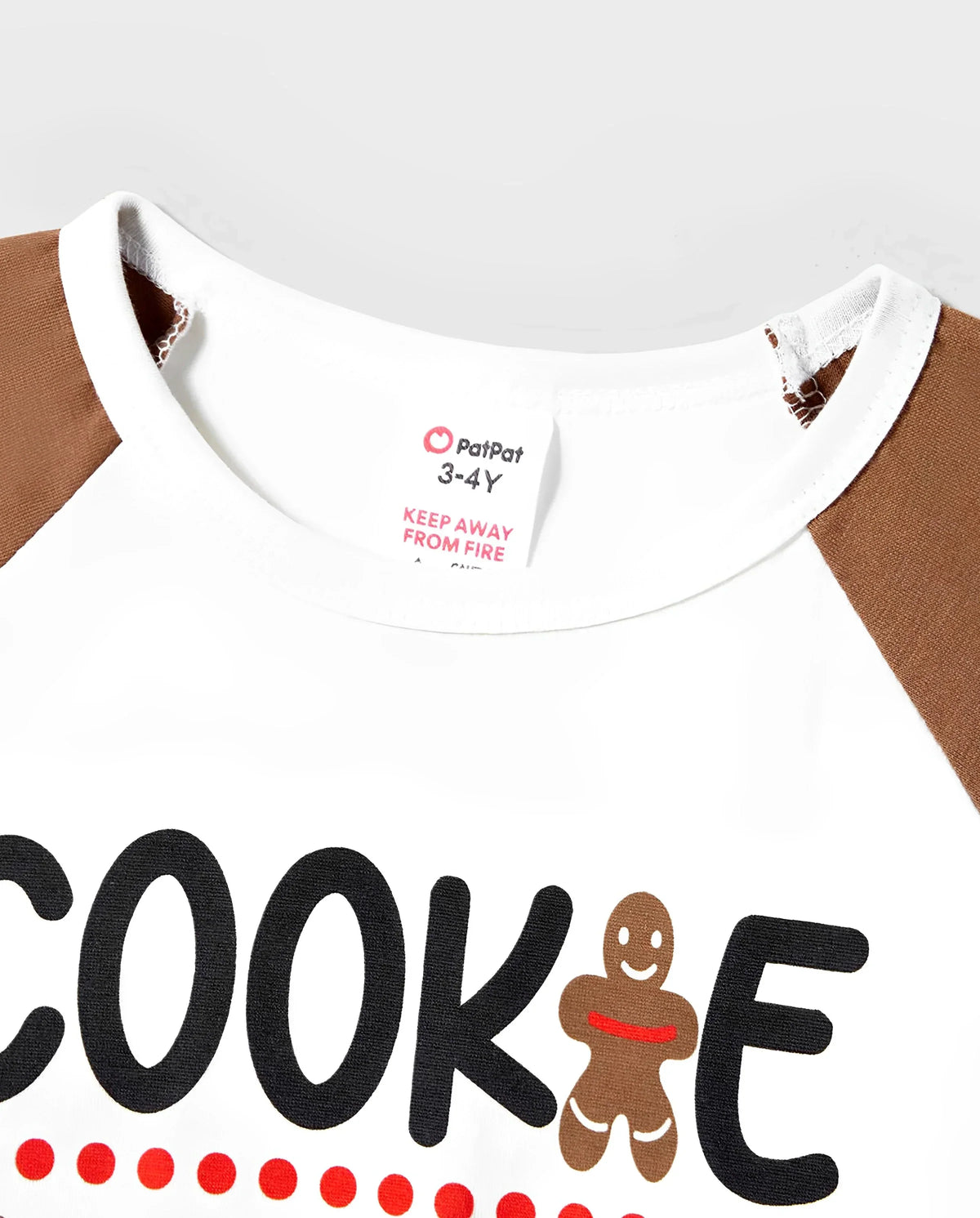 PatPat Family Matching Christmas Pajamas Gingerbread Print Khaki