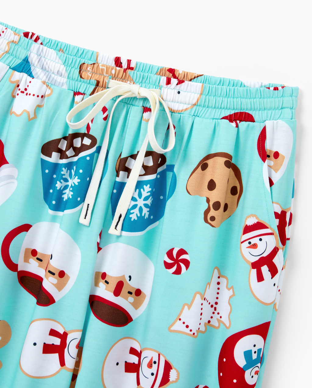 PatPat Family Matching Christmas Pajamas Mug & Gingerbread Print Blue