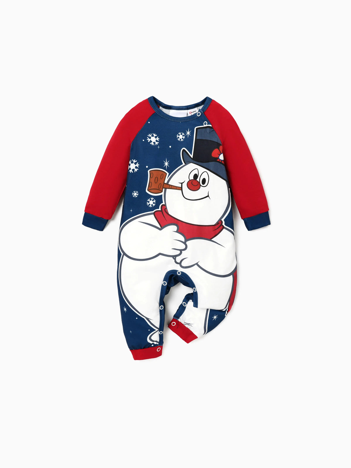 PatPat Frosty the Snowman Family Matching Christmas Pajamas Navy & Red