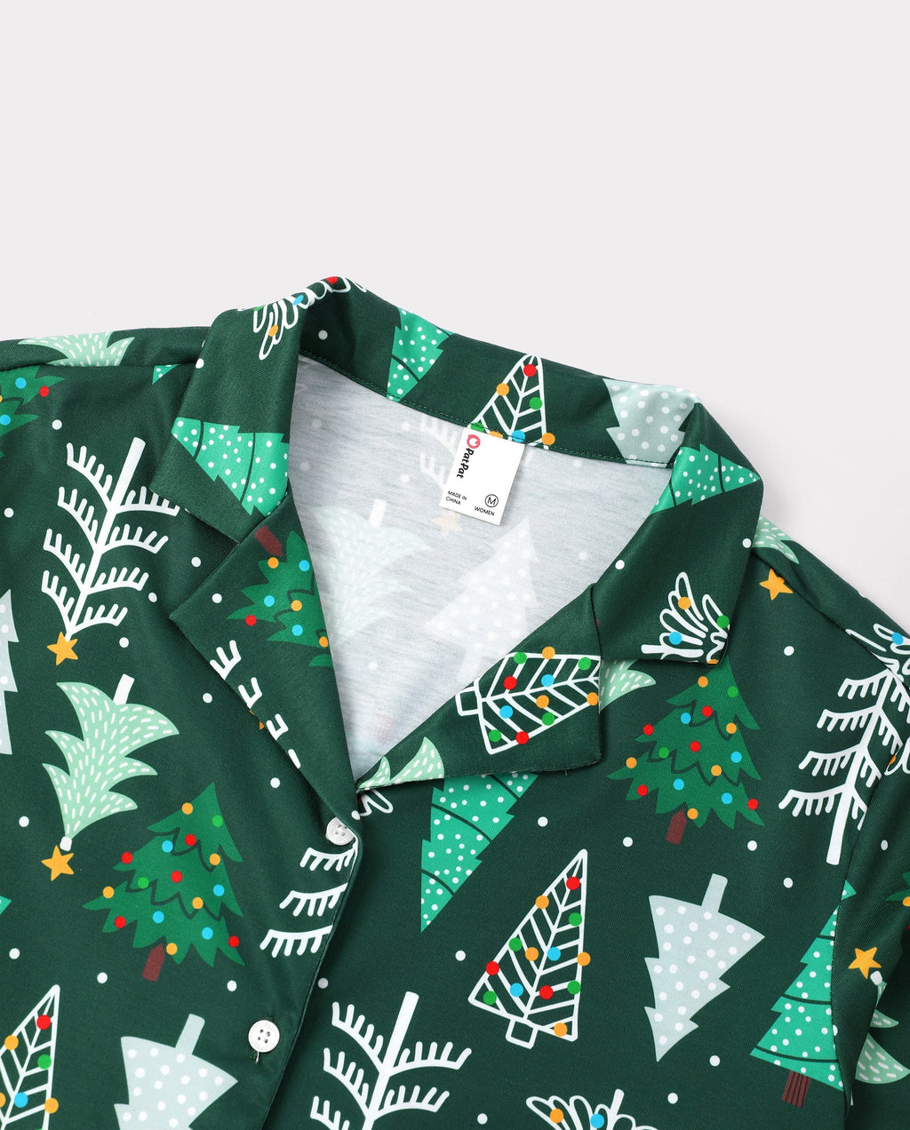 PatPat Family Matching Christmas Pajamas Christmas Tree Print Dark Green