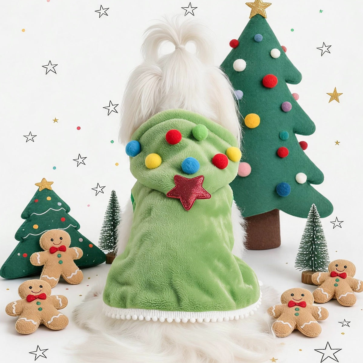 Christmas Santa Tree Elk Dog Cat Cape Coat