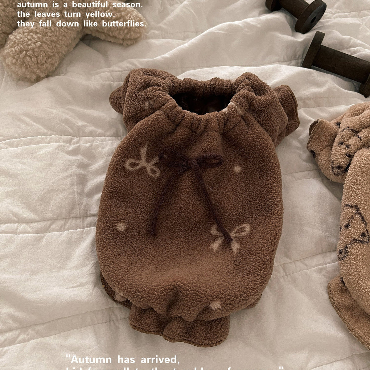 Puffy Soft Fleece Bow Dog Cat Pullover
